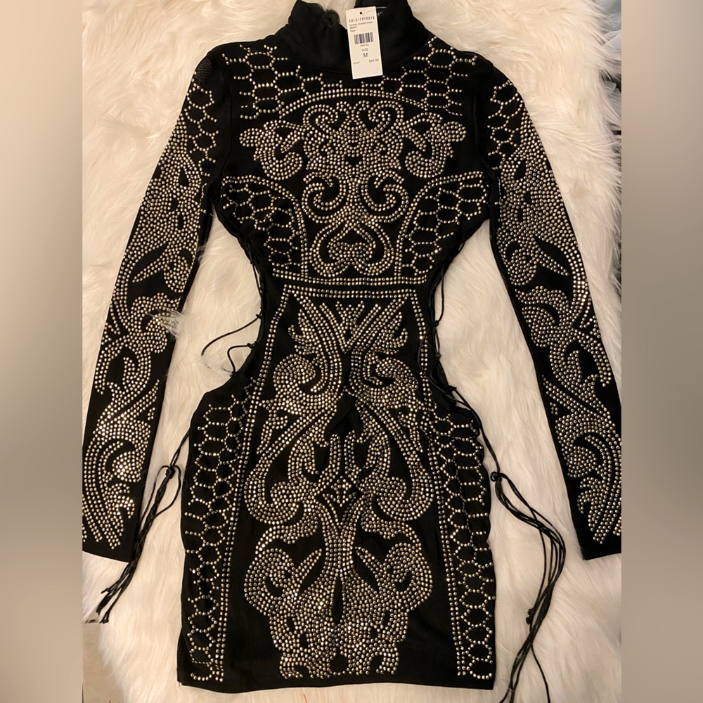 Fashion Nova Dynasty Studded Dress 🔥🥵